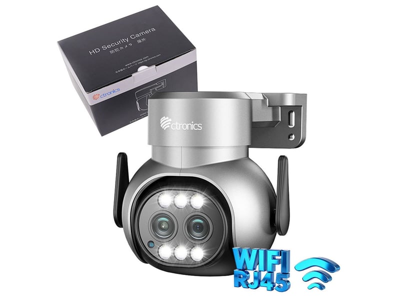  Camera de securite ptz exterieure 4mp 2.5k double objectif 6x hybride wifi double bande  - Conforama A