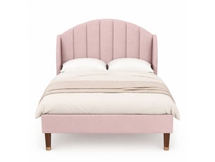 Lit simple 90x200 cm ULQENI   coloris rose