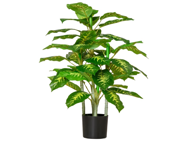  Plante artificielle aglaonema, 95 cm, 42 feuilles, décoration verte pour la maison ou le bureau  - Conforama B