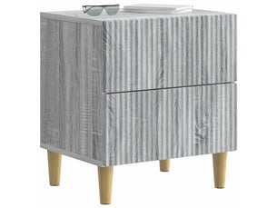Table de chevet 2 pièces sonoma gris 43 x 34,5 x 48 cm