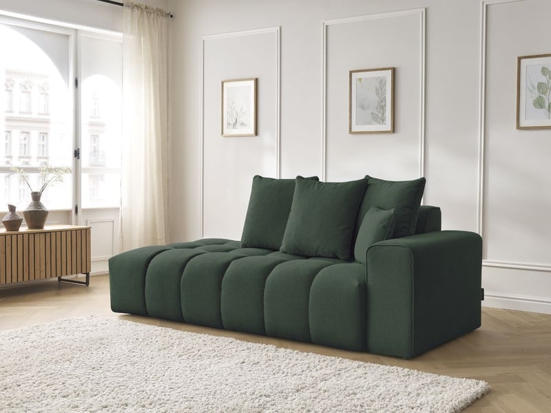  Bobochic canapé droit fixe mont-blanc tissu chiné vert  accoudoir droit MONT-BLANC - Conforama D