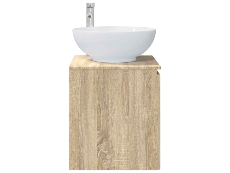 Vanité de lavabo mural, meuble de rangement chêne sonoma 49.5x44.5x65 cm shl6771 - Conforama D