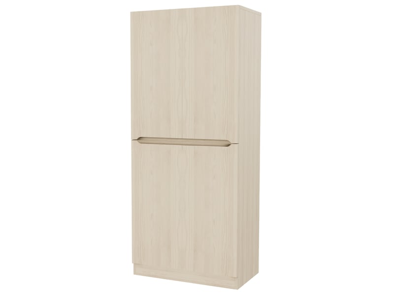  Armoire dressing 70 x 40 x 170 cm – bois clair – double porte, penderie et rangements fonctionnels  - Conforama E