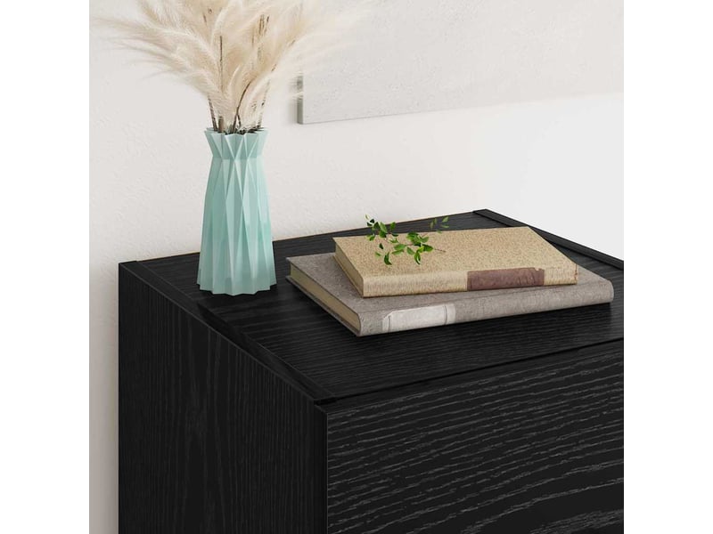  Buffet - bahut - meuble de rangement chêne noir 34,5 x 34 x 90 cm bois d'ingénierie  - Conforama D