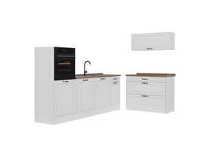 Vicco cuisine, blanc campagneblanc, 220cm sans plan de travail