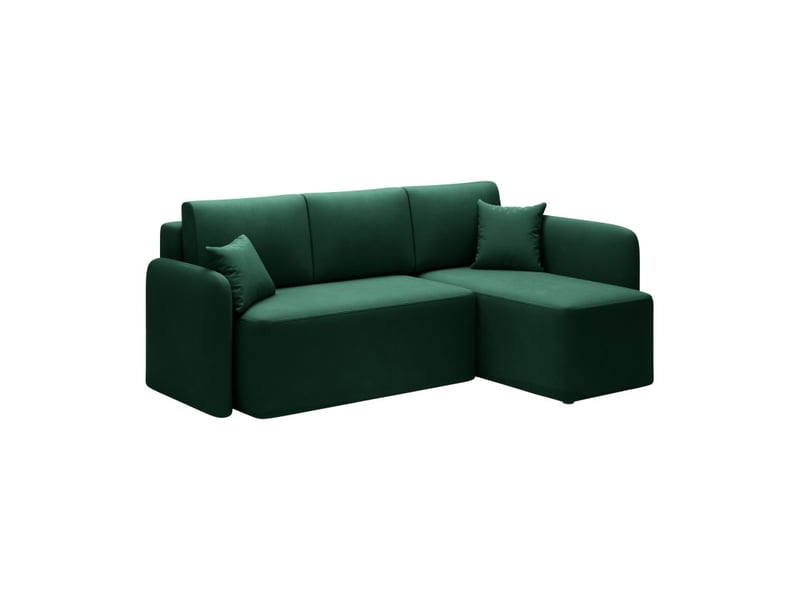  Canapé d'angle collection hedson coloris vert émeraude  - Conforama D