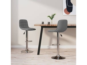 Lot de 2 tabouret de bar, chaise de bar gris clair tissu shl88783