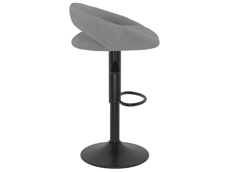  Lot de 2 tabouret de bar, chaise de bar gris clair velours shl50079  - Conforama E