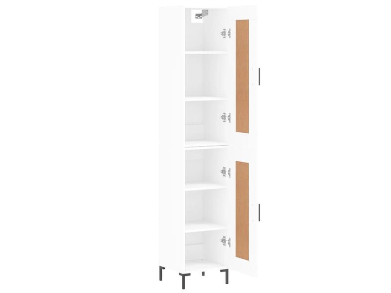  Buffet haut - bahut - meuble de rangement blanc 34,5x34x180 cm bois d'ingénierie  - Conforama D