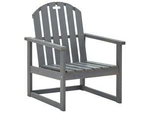 Lot de 2 chaise de jardin | chaise d'extérieur gris bois d'acacia solide