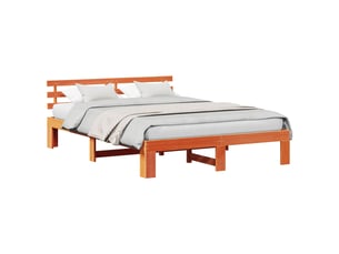 Lit 2 places 150x200 cm coloris marron