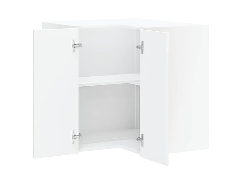  Meuble de rangement, armoire murale d'angle de cuisine lucca blanc brillant  - Conforama E