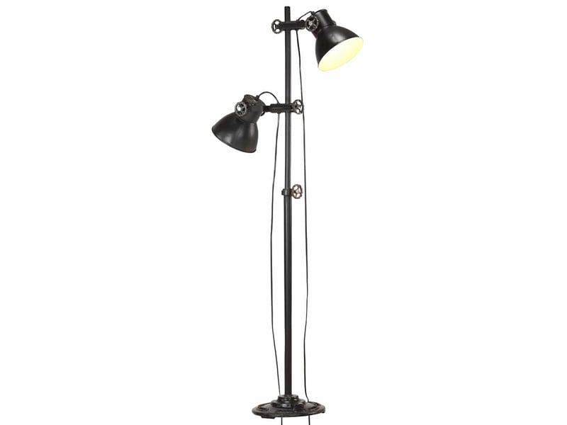  Lampadaire avec 2 abat-jour noir e27 fonte  - Conforama B