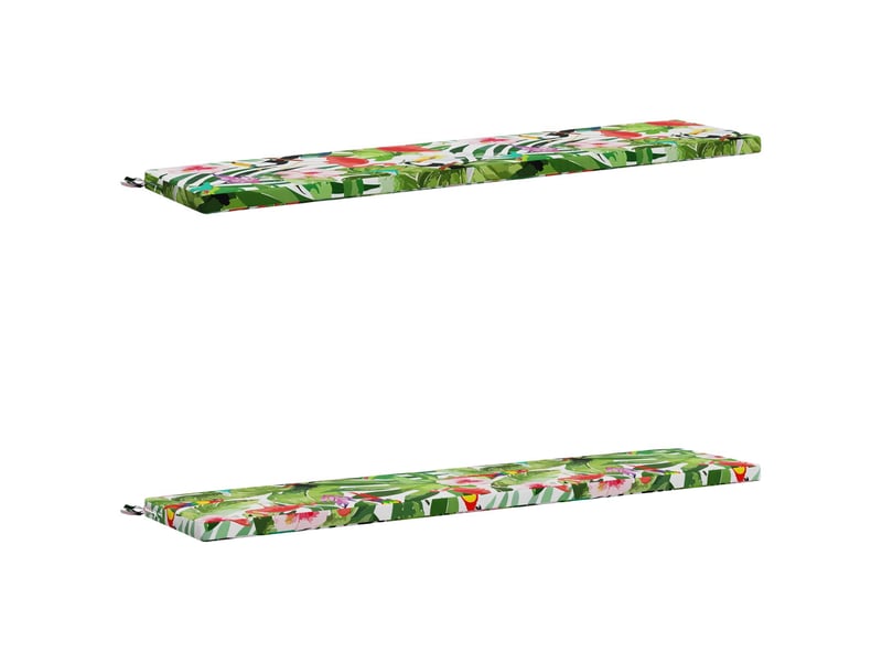 Lot de 2 coussins de banc, coussins d'assise soest 100 % polyester multicolore cf56821  - Conforama A
