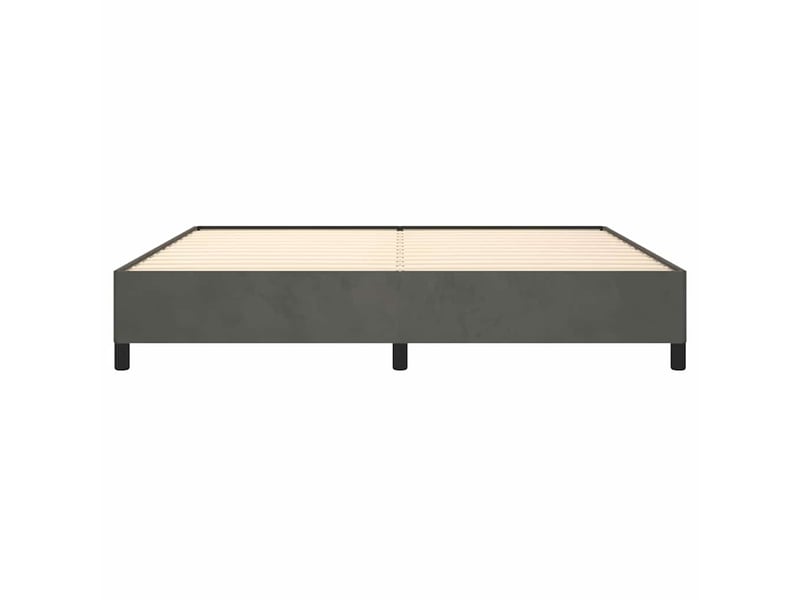  Lit double- lit adulte -  cadre de lit sans matelas gris foncé 200x200 cm velours  - Conforama D