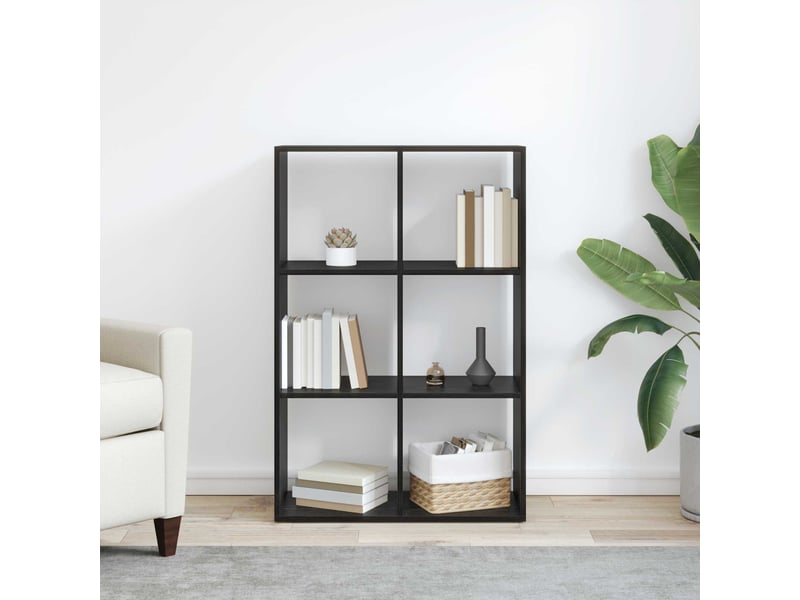 Bibliothèque 6 niveaux, armoire à livres 69,5 x 29 x 103,5 cm bois d'ingénierie - Conforama D
