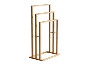 Porte-serviettes en bambou 3 niveaux, 40 x 24,5 x 80 cm