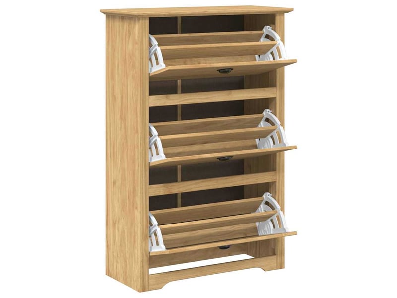 Meuble à chaussures, rack à chaussures bodo 80x35x118 cm bois d'ingénierie - Conforama D