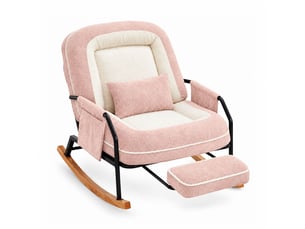 Fauteuil relax manuel   Velours côtelé rose