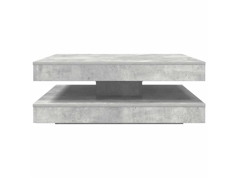  Table basse | table de salon rotative à 360 degrés gris béton 90x90x34,5 cm  - Conforama E