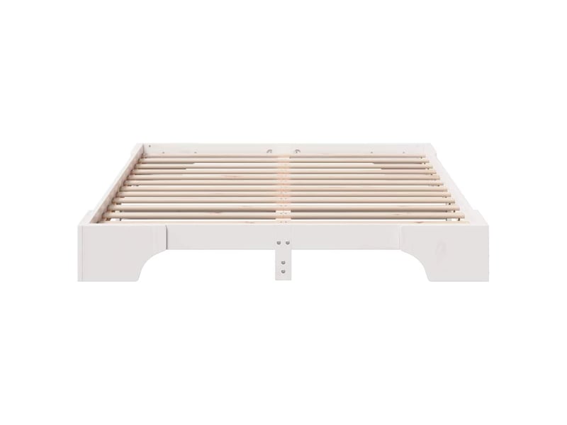  Lit double- lit adulte -  cadre de lit blanc 150 x 200 cm pin massif  - Conforama D