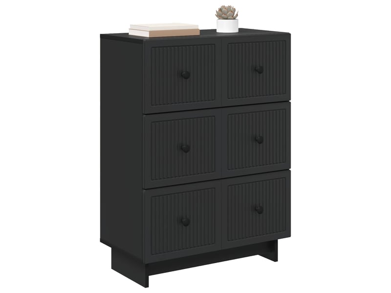  Armoire à tiroirs, rangement bureau 66 x 34,5 x 90 cm bois d'ingénierie noir shl2124  - Conforama C