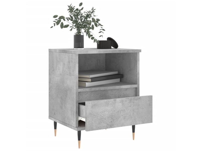  Table de chevet - cabinet de chevet - table de nuit gris béton 40x35x50 cm bois d’ingénierie  - Conforama C