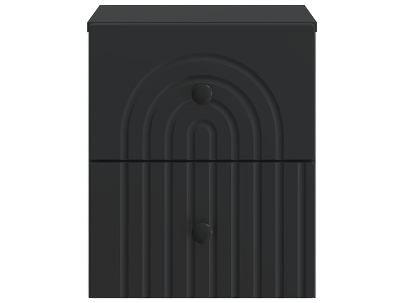  Table de chevet - cabinet de chevet - table de nuit mural avec tiroir noir 33 x 34,5 x 40 cm  - Conforama D