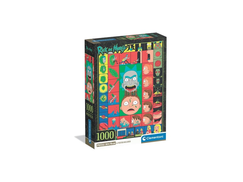  Puzzle 1000 pièces rick et morty rectangle 70 x 50 cm avec poster CLE8005125375127 - Conforama A