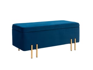 Banquette lit convertible couchage Occasionnel <strong>FLORAGRACE</strong> <strong></strong> bleu