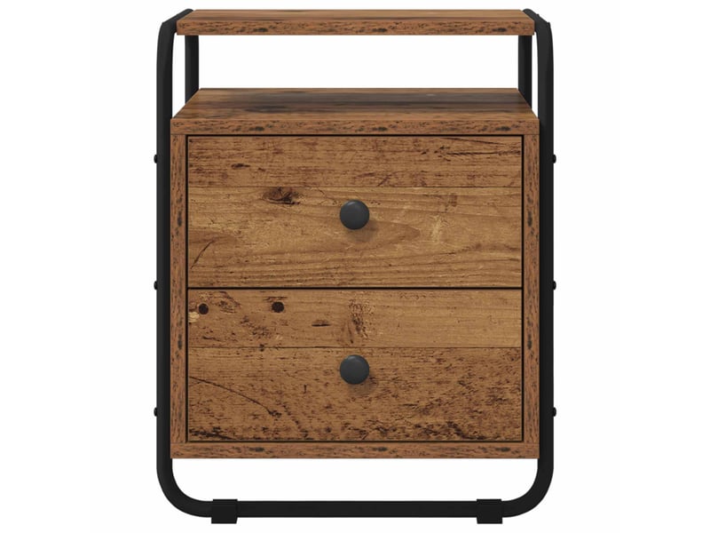  Table de chevet - cabinet de chevet - table de nuit bois ancien bois d'ingénierie  - Conforama C
