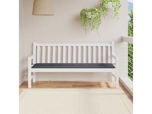 Coussin de banc de jardin, coussin d'assise anthracite 180x50x3 cm tissu oxford cf52640
