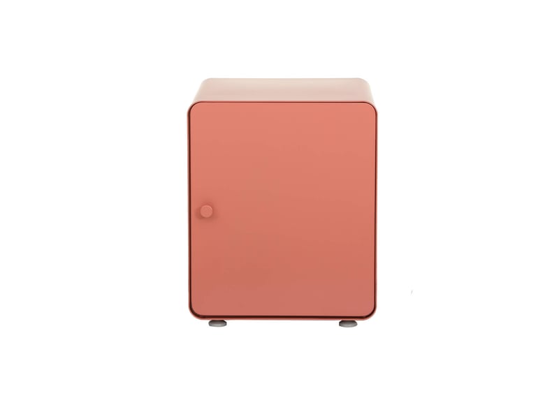  Table de chevet industrielle acier 1 porte terracotta - tribeca  - Conforama B