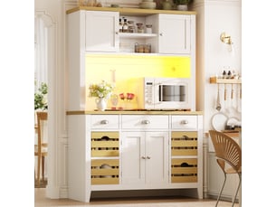 Buffet 4 porte(s)  3 tiroir(s) <strong></strong> <strong></strong> - 120 cm coloris blanc 