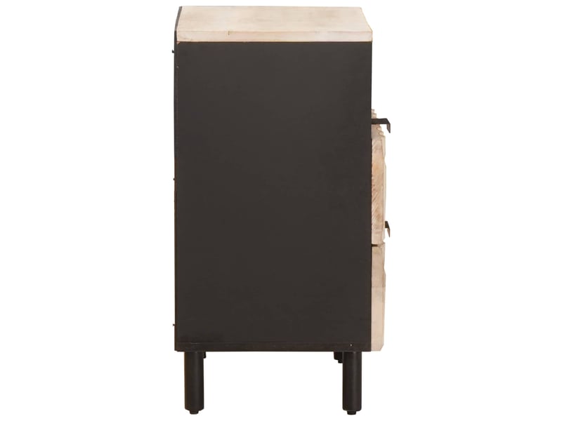 Table de chevet - cabinet de chevet - table de nuit blanc 50 x 33 x 62 cm bois de mangue massif  - Conforama C