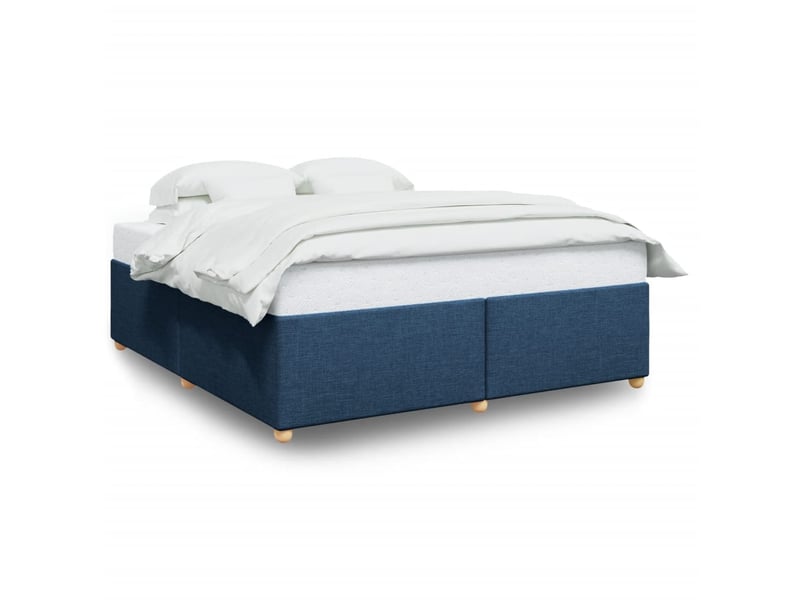  Lit double- lit adulte -  cadre de lit sans matelas bleu 200x200 cm tissu  - Conforama A
