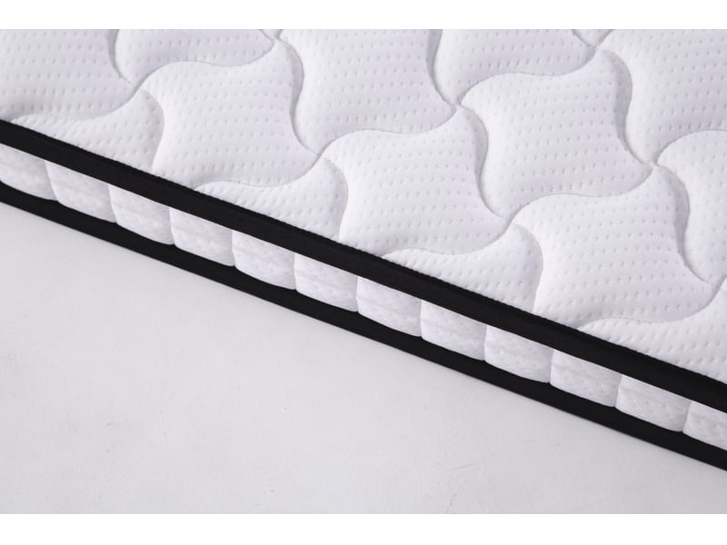  Matelas à ressorts 90 x 200 cm blanc, épaisseur 10 cm, soutien h3, modules ergonomiques, format roulé  - Conforama D
