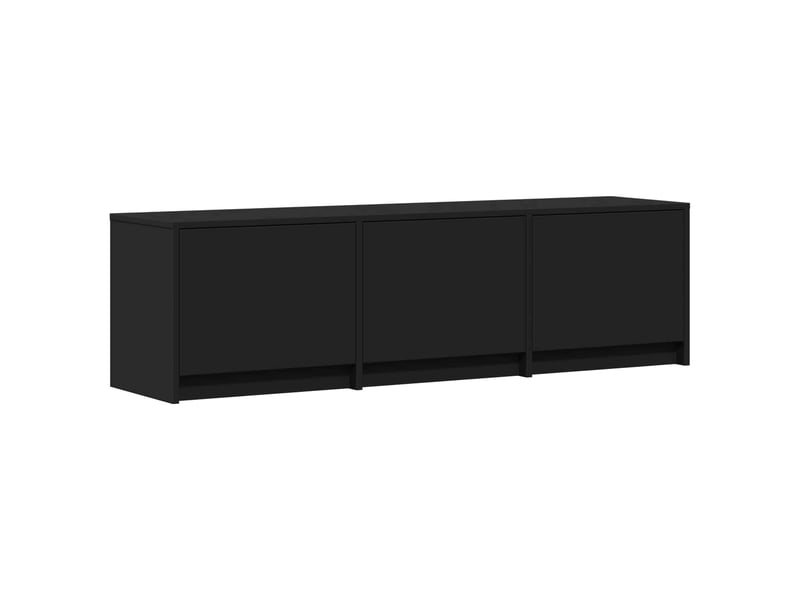 Meuble tv - banc tv - meuble de rangement avec led 140 x 34 x 40 cm noir bois d’ingénierie - Conforama E