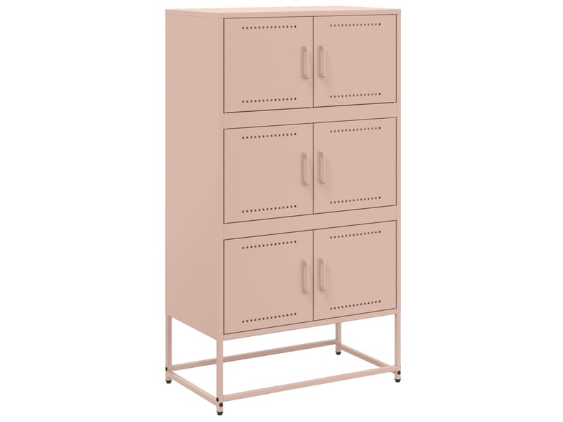  Buffet - bahut - meuble de rangement rose 68,5x38,5x123,5 cm acier  - Conforama A