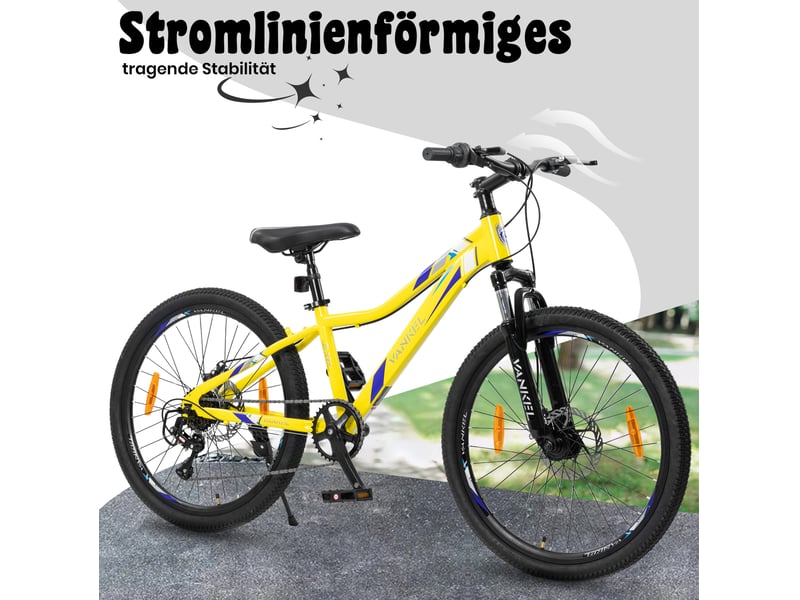  Vtt enfant 24 pouces 6 vitesses avec freins à disque homvra  - Conforama B