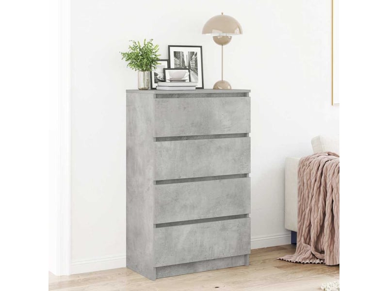  Buffet - bahut - meuble de rangement gris béton 60x35x98,5 cm bois d'ingénierie  - Conforama B