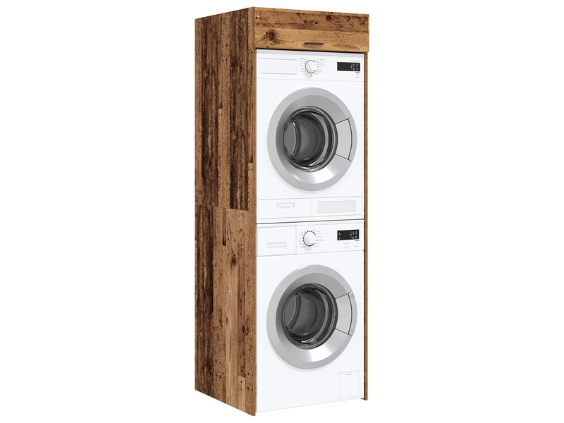 Armoire pour machine à laver bois ancien 67,5x68x200 cm - Conforama C