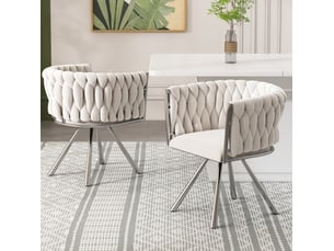 Chaise de salle à manger pivotante 360° lot de 2 evryae