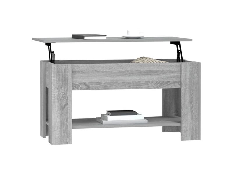  Table basse - table de salon - table à thé sonoma gris 101x49x52 cm bois d'ingénierie  - Conforama C