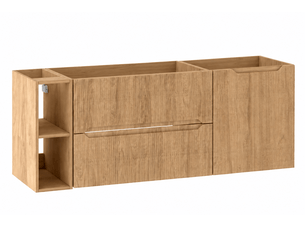 Ensemble salle de bain avec étagère novo l.140 cm effet chêne hikora
