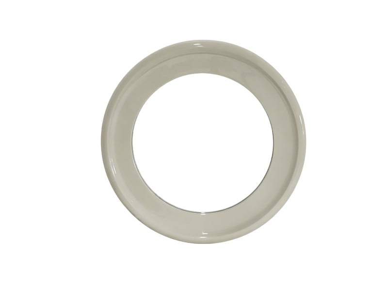  Miroir en mdf de 90 de diamètre, laqué latte crémeuse, haut brillant  - Conforama A