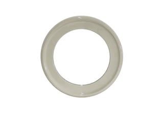 Miroir en mdf de 90 de diamètre, laqué latte crémeuse, haut brillant