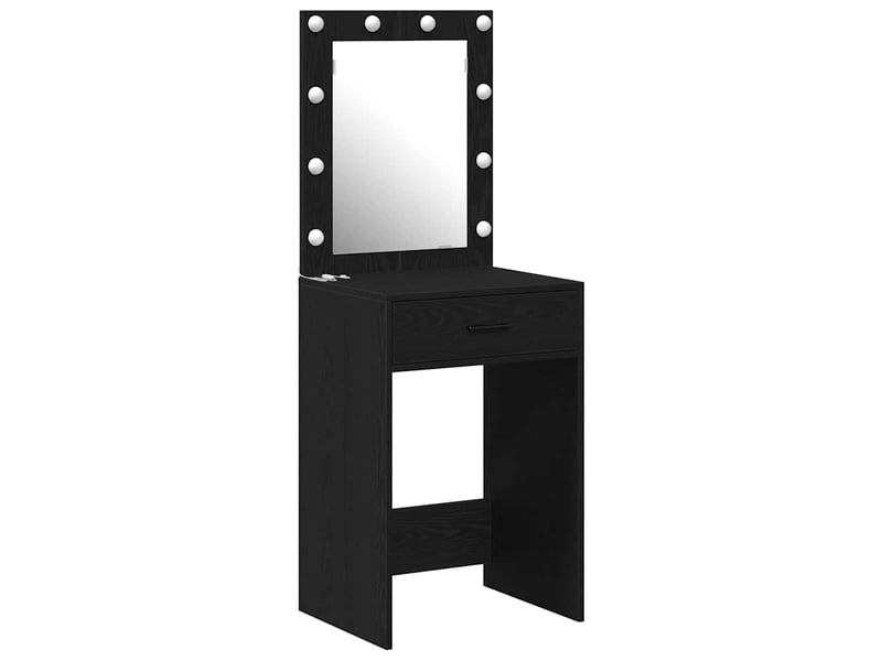  Coiffeuse, table de toilette chêne noir 50x41x135 cm bois d'ingénierie shl87629  - Conforama A