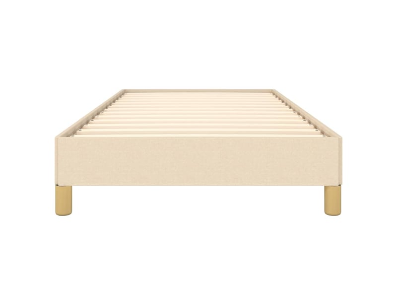  Lit simple- lit adulte -  cadre de lit sans matelas crème 100x200 cm tissu  - Conforama D
