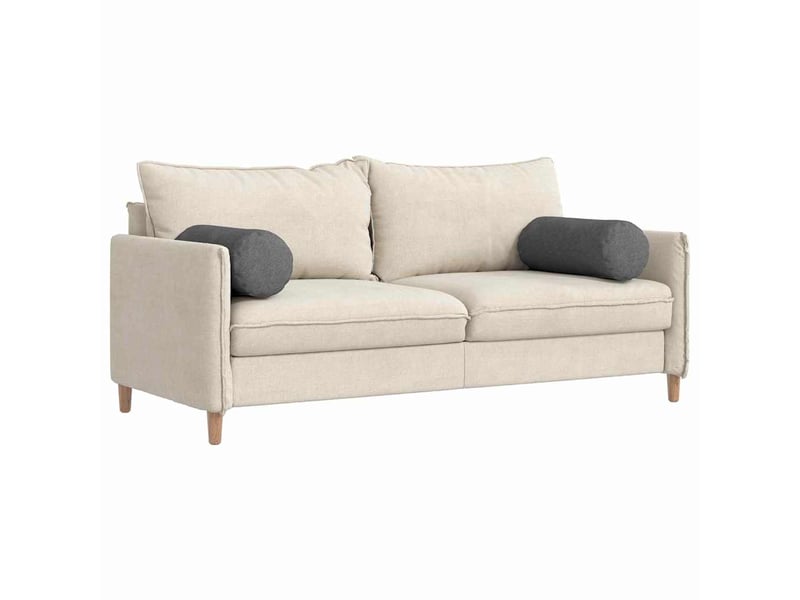 Lot de 2 coussins d'accent, coussins décoratifs, coussins lombaires gris foncé ø 25 x 70 cm cf56738  - Conforama C